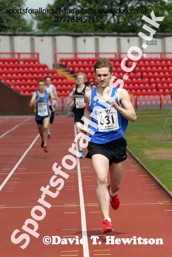 Michael Wilson (Sunderland) under-20 mens 800 metres at the North Eastern Championships, Gateshead International Stadium.  Photos: David T. Hewitson/Sports for All Pics